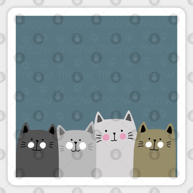 Cute Cats Sticker by valentinahramov